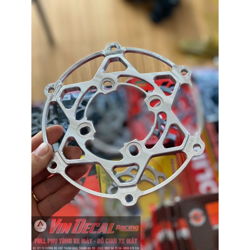 Lòng đĩa CNC khi xuống bánh nhỏ lắp đĩa zin cho winner raider satria ex 150 sonic