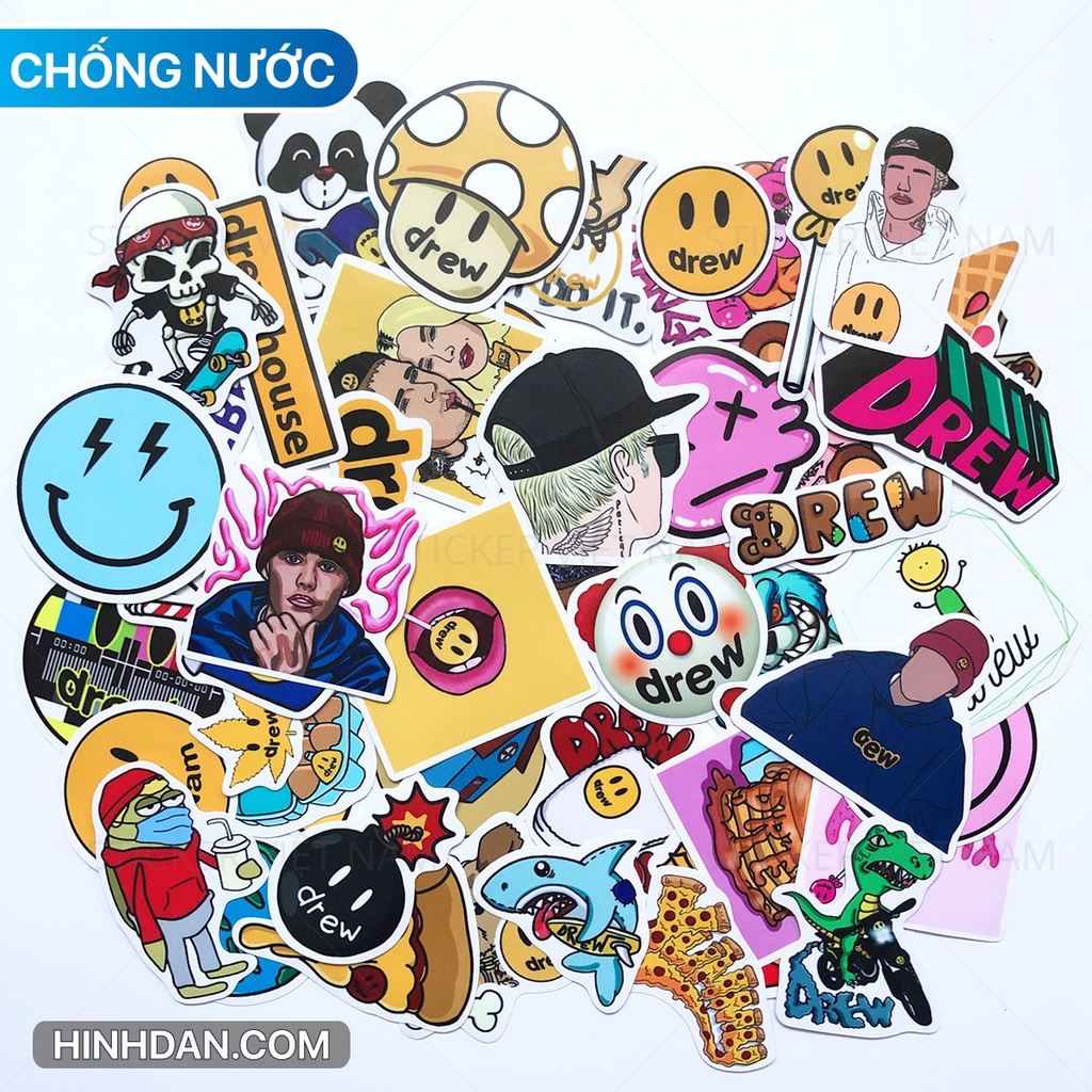 Hình Dán Drew Chống Nước Trang Trí Laptop, Máy tính, Nón Bảo Hiểm | Sticker Việt Nam