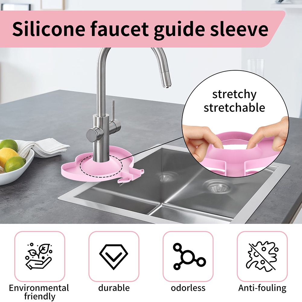 Thảm Silicone Bảo Vệ Vòi Nước Bồn Rửa Chén Chống Văng Nước