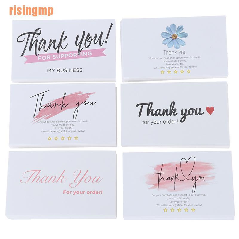 Set 30 thiệp in chữ Thank You trên nền trắng
