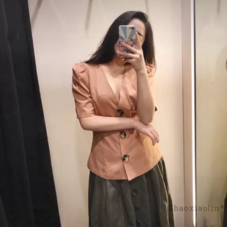 Áo zara xẻ cổ V