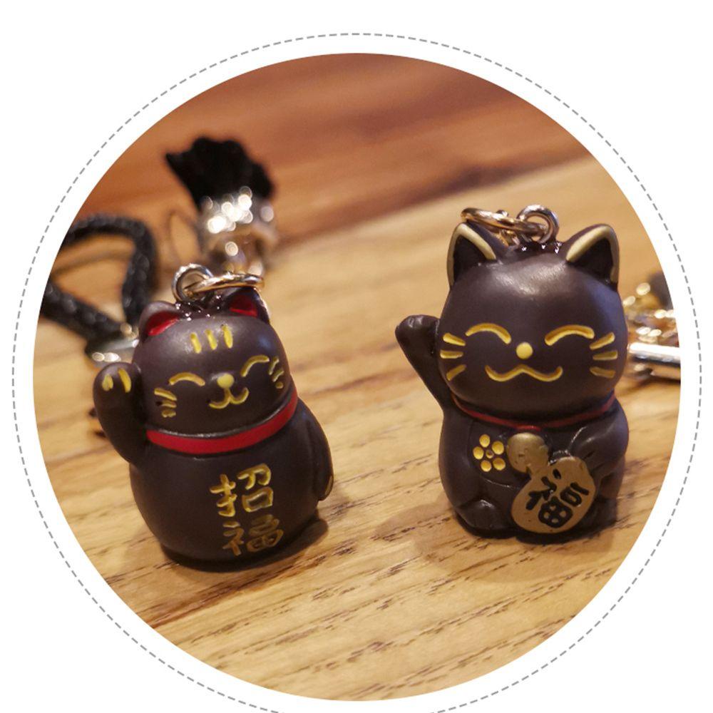 LANFY Móc Chìa Khóa Họa Tiết Hoạt Hình Maneki Neko Dễ Thương
