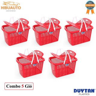 Kiện 5 Giỏ Nắp Nhỏ 2016 Nhựa Duy Tân Chính Phẩm Cao Cấp (37.5 x 27 x 22 cm) No.382