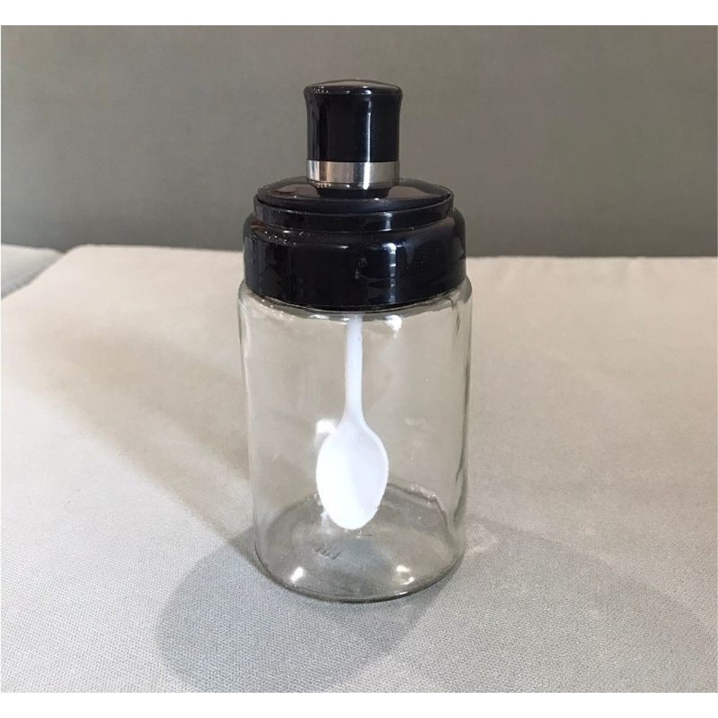 Hũ Đựng Gia Vị Thuỷ Tinh 250ML Tặng Kèm Thìa Múc - Lọ Đựng Gia Vị Thuỷ Tinh