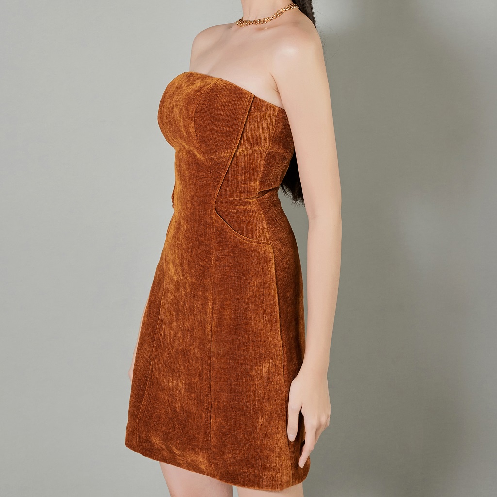 Set áo croptop LOLEM SV221 đầm cúp ngực dáng ôm quyến rũ kèm áo khoác kiểu