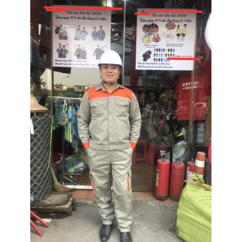 bộ Quần áo bảo hộ phối màu hàng có sẵn