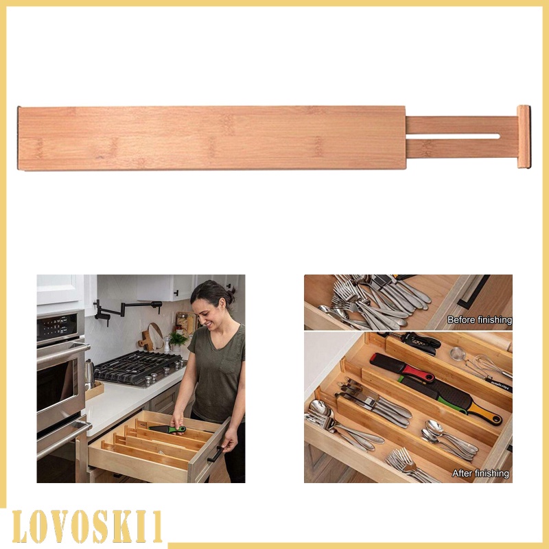 Thanh chia ngăn kéo sắp xếp gọn gàng bằng gỗ tre có thể tùy chỉnh cho gia đình