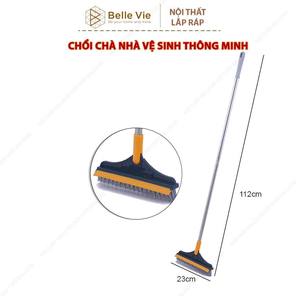 Chồi Chà Sàn Nhà Tắm BELLVIE Cây chà Sàn Nhà Vệ Sinh Thông Minh Tiện Lợi Lắp Ráp Đơn Giản