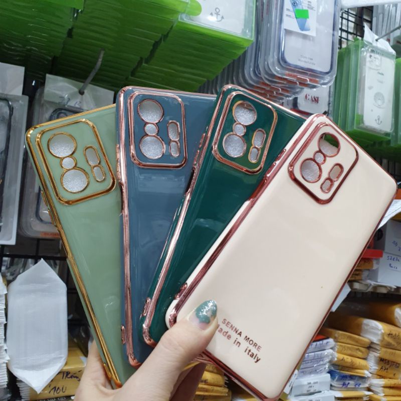 Ốp lưng Xiaomi Mi 11T dẻo xi viền màu bóng bẩy có bảo vệ camera