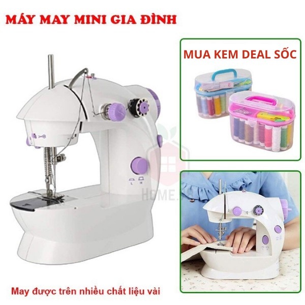 Máy may mini gia đình cầm tay tiện lợi, thiết kế nhỏ gọn dễ dàng mang đi,có đèn LED chất liệu cao cấp.