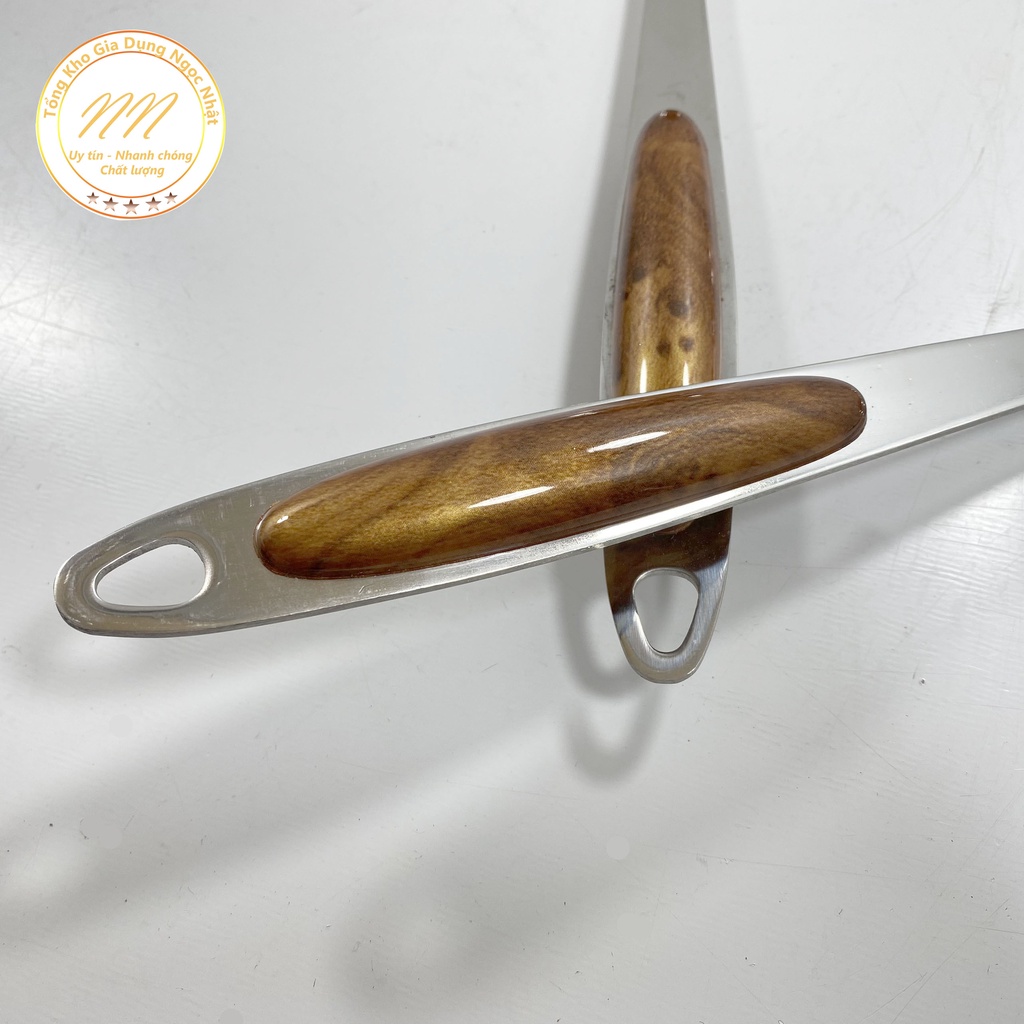 Muôi Múc Canh Inox Vân Gỗ - Muôi Múc Canh Inox Cao Cấp