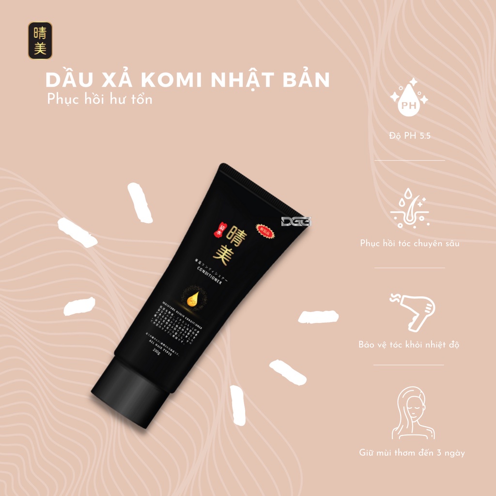 Dầu xả Giữ màu tóc nhuộm 280ml⭐️ Tinh Chất Argan ⭐️ Chăm sóc tóc ⭐️ Komi Nhật Bản ⭐️