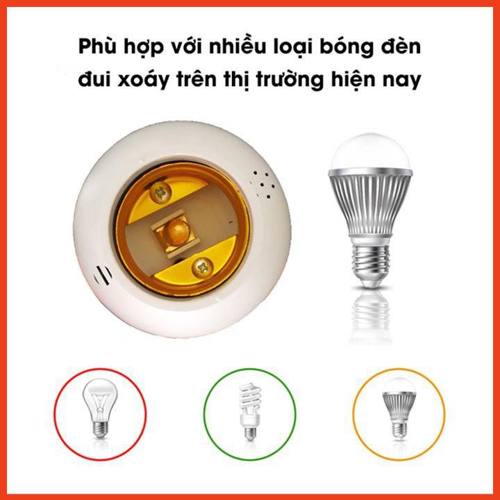 Đui đèn cảm biến âm thanh vỗ tay tự động phát sáng dùng được cho tất cả loại bóng đèn đui xoáy E27 hiện nay-GD323