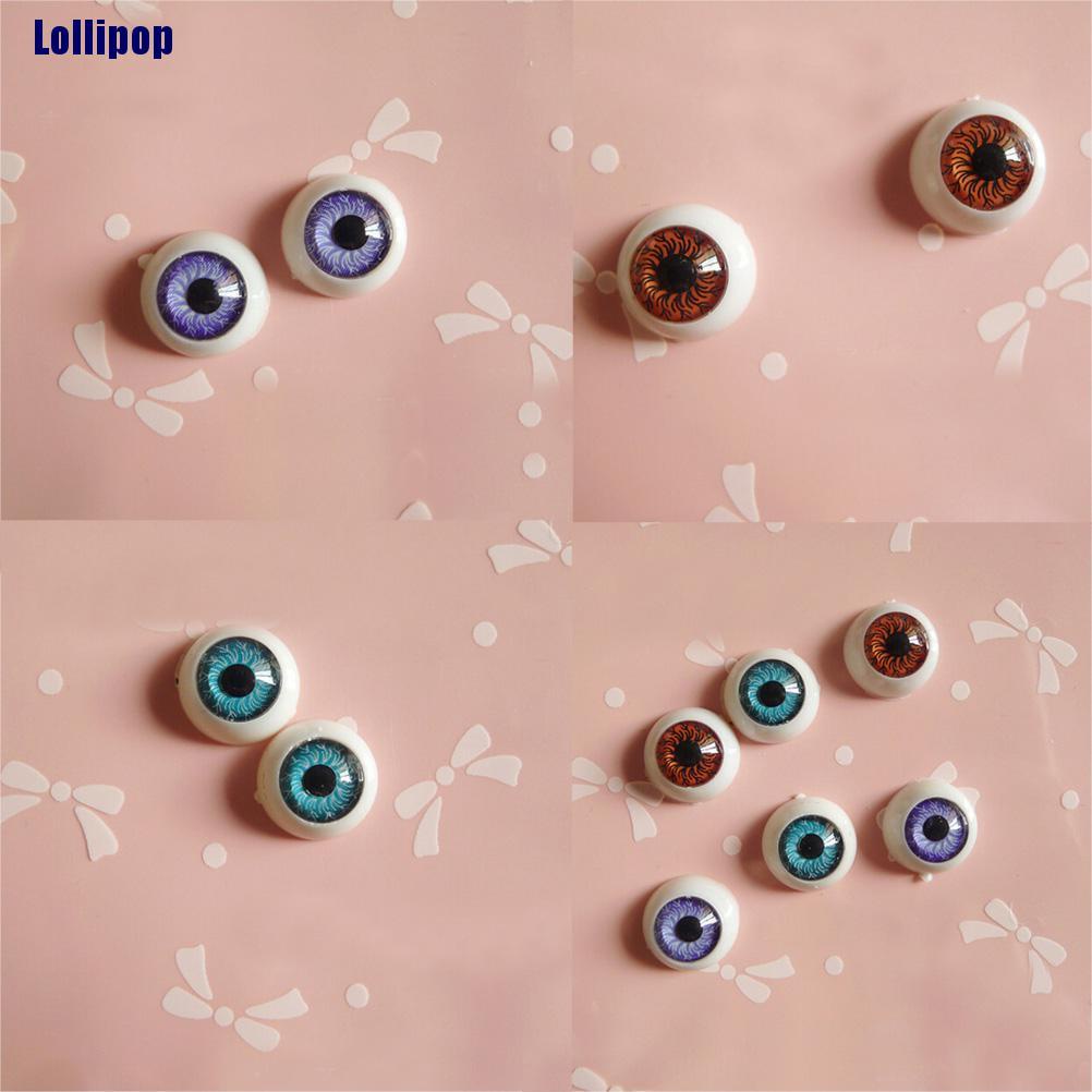 Cặp mắt búp bê bằng acrylic 12mm DIY tùy chọn màu sắc