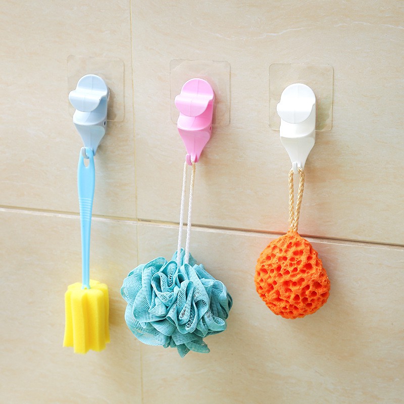 Móc treo thau/ khăn hít tường tiện lợi cho cửa/ phòng tắm/nhà bếp