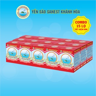 [Combo 15 lọ] Nước Yến sào Khánh Hòa Sanest Collagen đóng lọ 70ml - 770