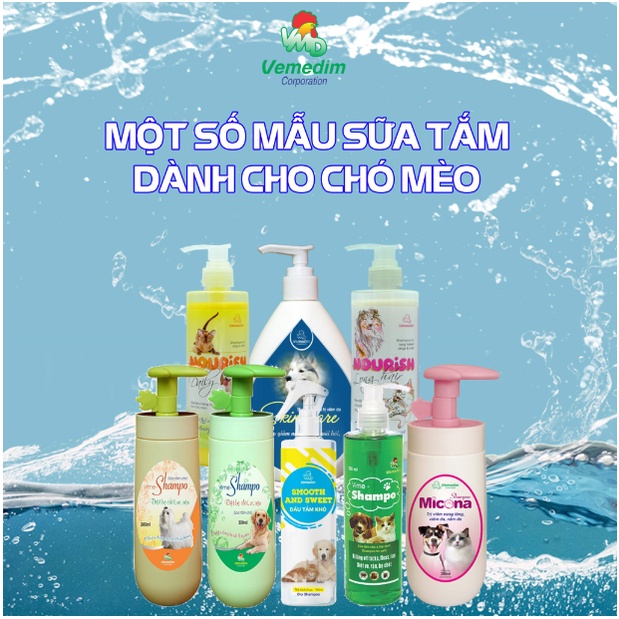 Vemedim Bubble bath bọt tắm khô chó mèo không cần dùng nước, tiện lợi mang theo cho bé du lịch, chai 120ml