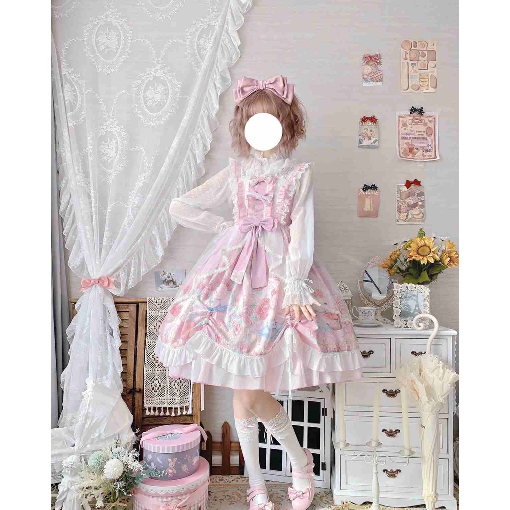 Đầm Yếm Đuôi Thỏ Phong Cách Lolita Mùa Hè