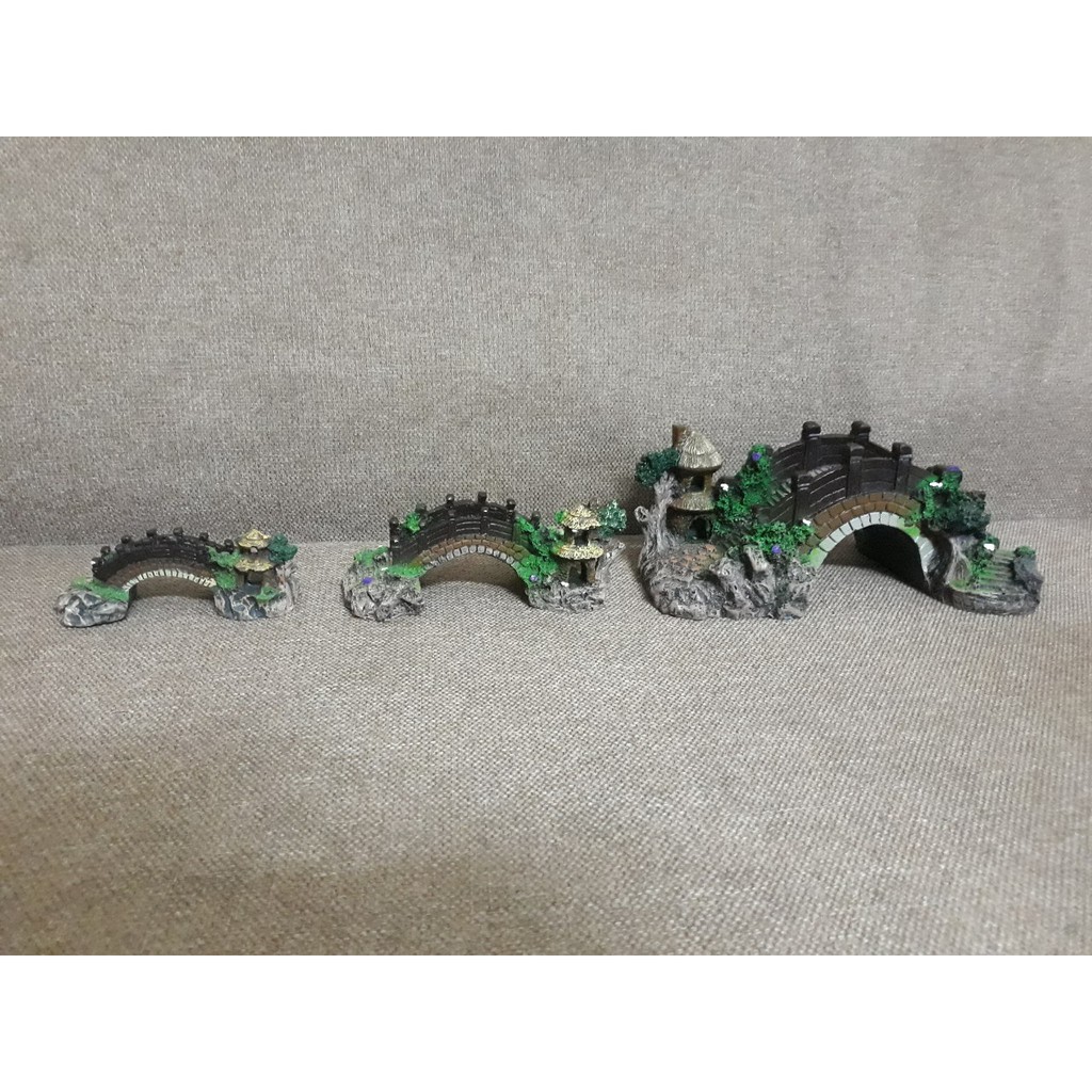 Cầu cong trang trí bể cá, bể thủy sinh, tiểu cảnh Cỡ nhỏ