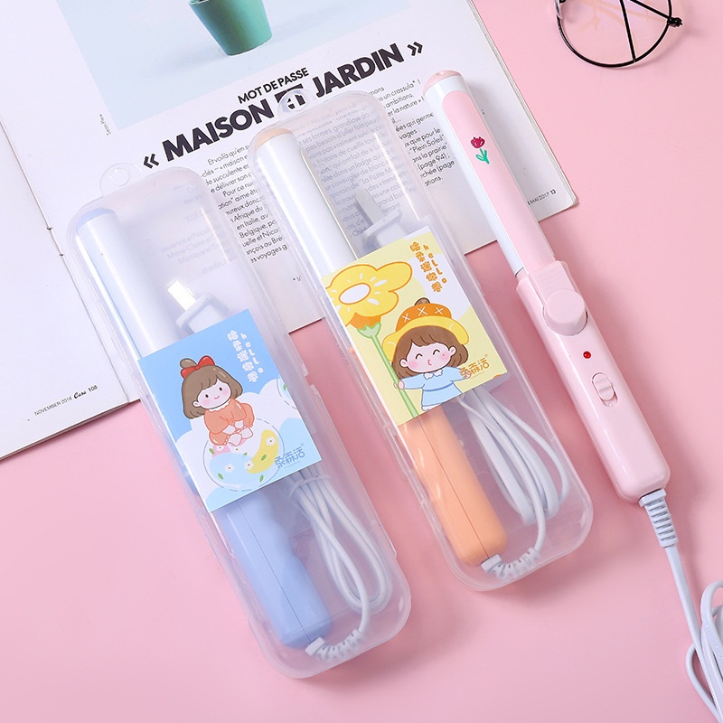 Máy uốn tóc mini có hộp đựng tiện lợi, gọn nhẹ và nhiều màu ngọt ngào siêu dễ thương - Selenshop
