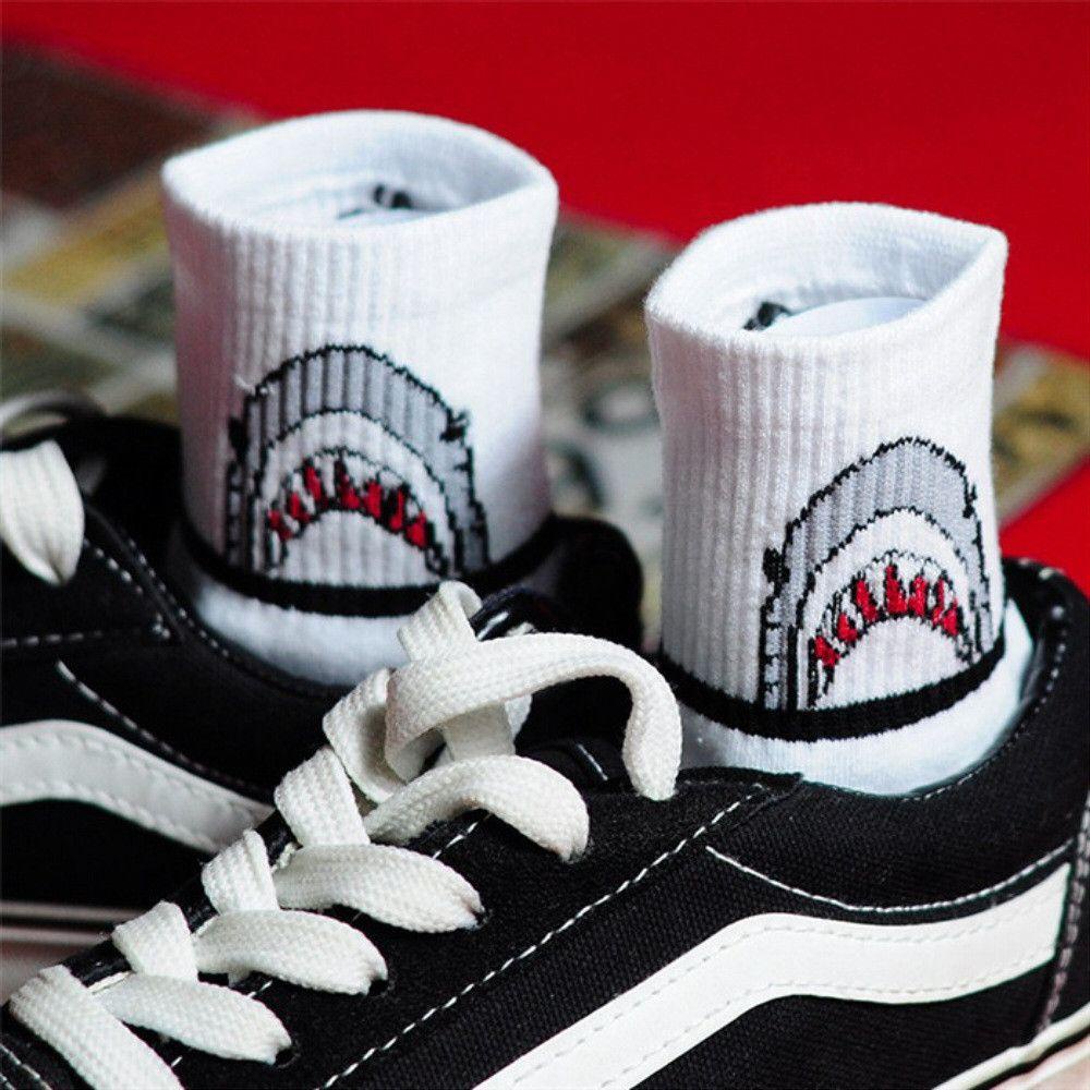 Vớ Thể Thao Hình Cá Mập Phong Cách Hip Hop Thời Trang
