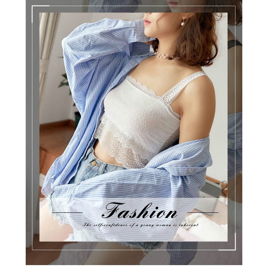 Áo lót dạng ống không dây phối ren quyến rũ dành cho nữ