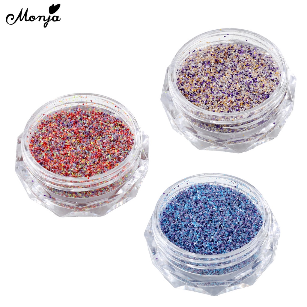 Set 6 hộp bột kim tuyến lấp lánh 3d trang trí móng tay<br>
