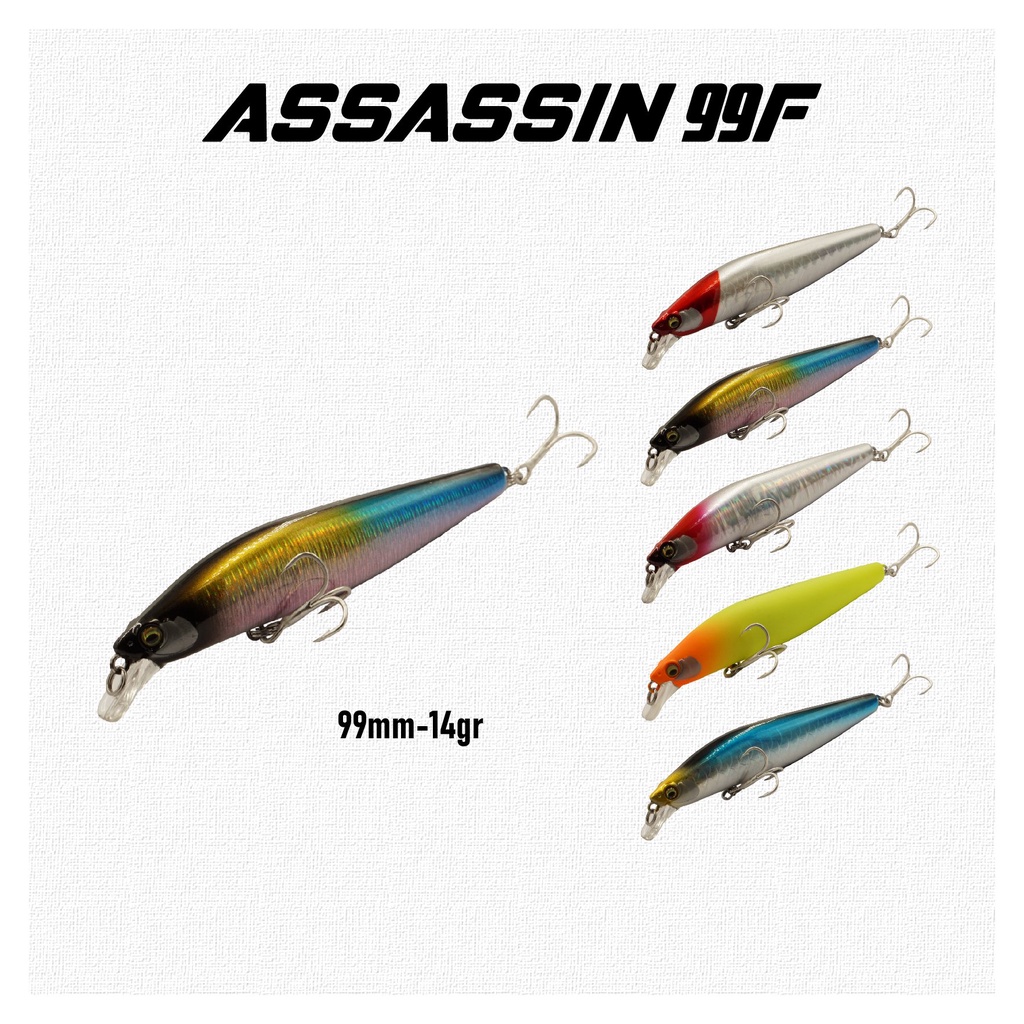 Mồi giả Ninja Assassin 99F chuyên câu lure cá chẽm, hồng, mú, nhồng - 9.9cm 14gr