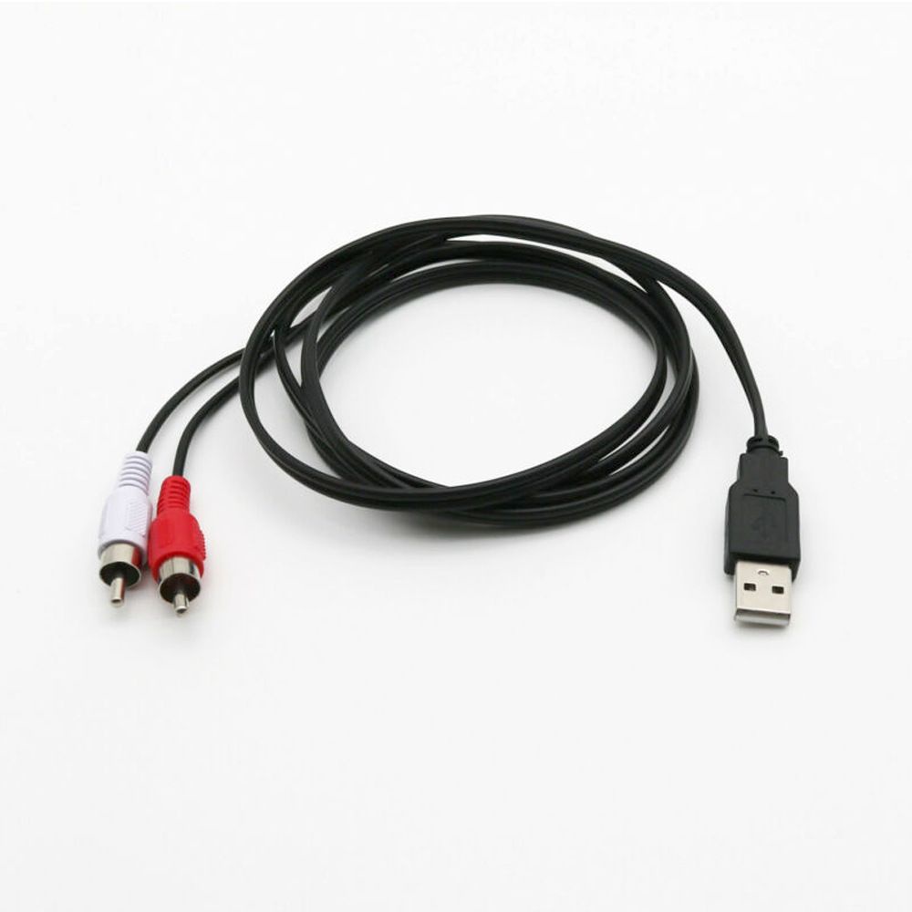 Dây Cáp Chuyển Đổi Video 2 Rca Av 1.5m Cho Pc Tv Đen Usb Sang Rca Audio / Nhiều Màu Sắc