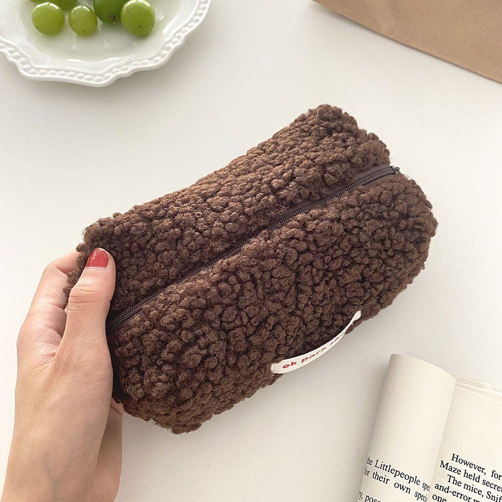 MIHAN1 New Cosmetic Bag Portable Cashmere Coin Purse Cute Fashionable Pencil Storage Simple Large-Capacity/Multicolor