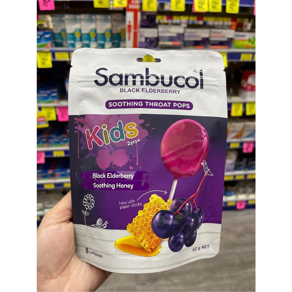 Kẹo Ngậm Sambucol - Siro Sambucol Anh Quốc Cho Bé Từ 1 tuổi - Chai 120ml