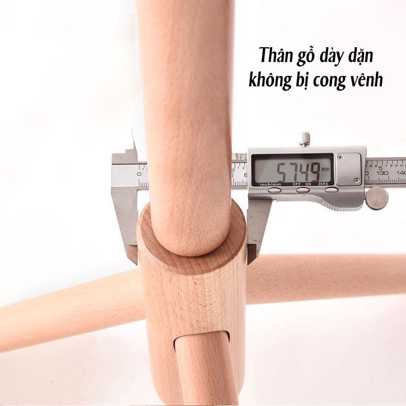 Cây Treo Quần Áo Hàn  Gỗ Tự Nhiên Decal Vân Gỗ Thiết Kế Lắp Ráp Hiện Đại