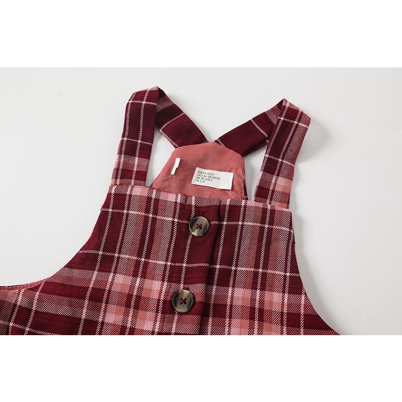 Váy yếm kẻ H&M xuất xịn
