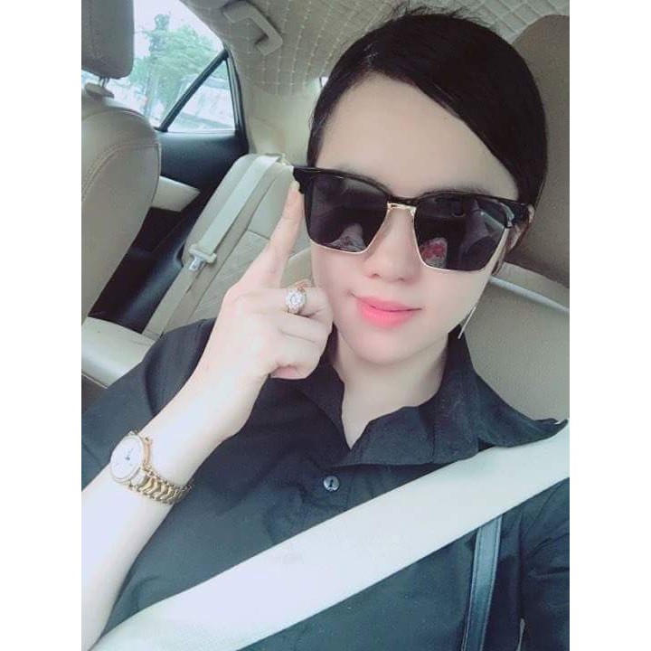 Kính V Vuông Chân Vàng Nam Nữ Cực Chất