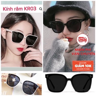 KR03 Kính Mát Chống Lóa Thời Trang Nam Nữ Râm đôi GM kính 3 dấu chấm khúc xạ tia UV