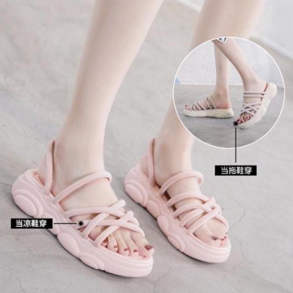 NEW Sandal độn đế mang được 2 kiểu hàng Quảng Châu