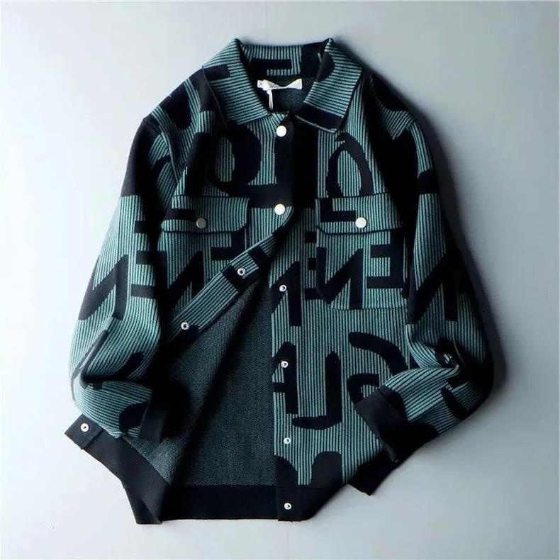 Áo Khoác Cardigan Dệt Kim Dáng Rộng Phong Cách Hàn Quốc Thời Trang Xuân Thu 2022 Cho Nam