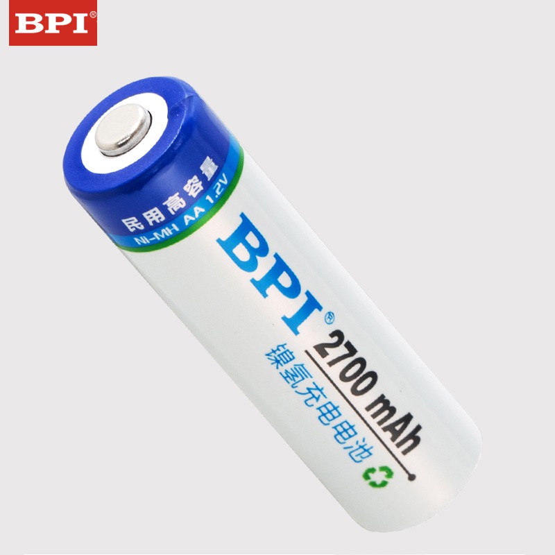 Bộ 4 pin sạc BPI AA 2700mAH Dung lượng thực chuyên dùng cho máy ảnh, máy hút sữa, đồ chơi..