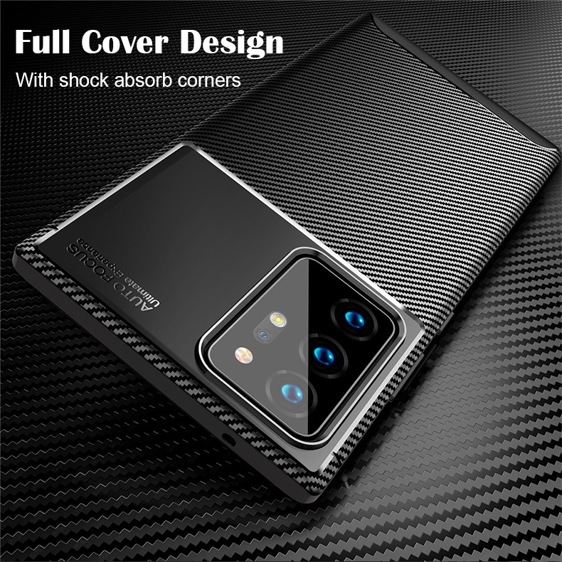 Ốp Điện Thoại Silicon Sợi Carbon Chống Sốc Cho Samsung Galaxy Note 20 Ultra Note 10 Plus Note 20 Note 10