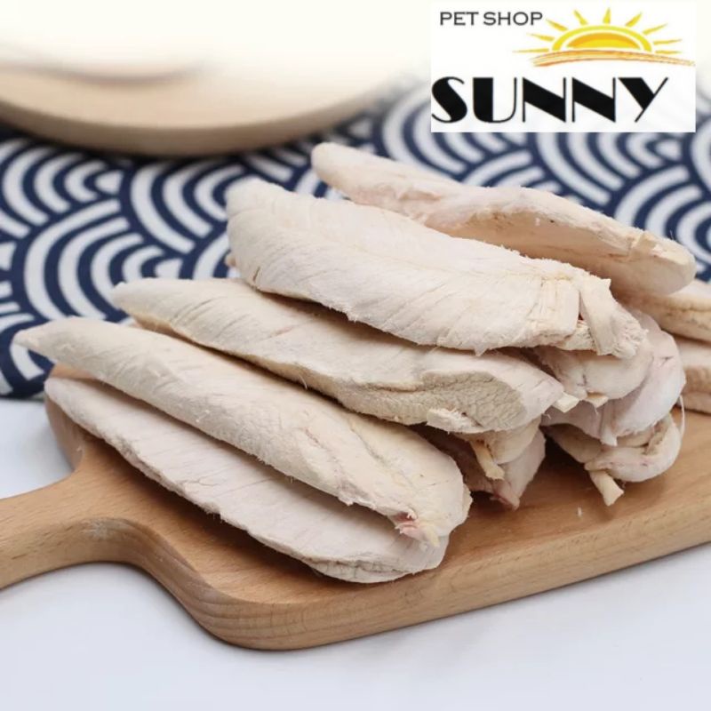 Gà sấy, gan, trứng sấy (không bỏ gói hút ẩm làm nặng cân) cho thú cưng 500g