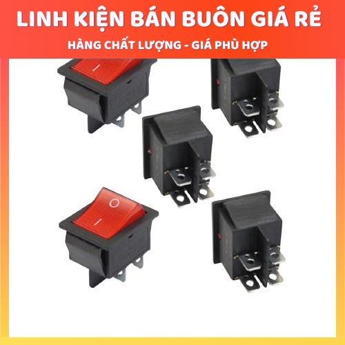 Công Tắc Bập Bênh 15A 250V KCD4 4 Chân Màu Đỏ