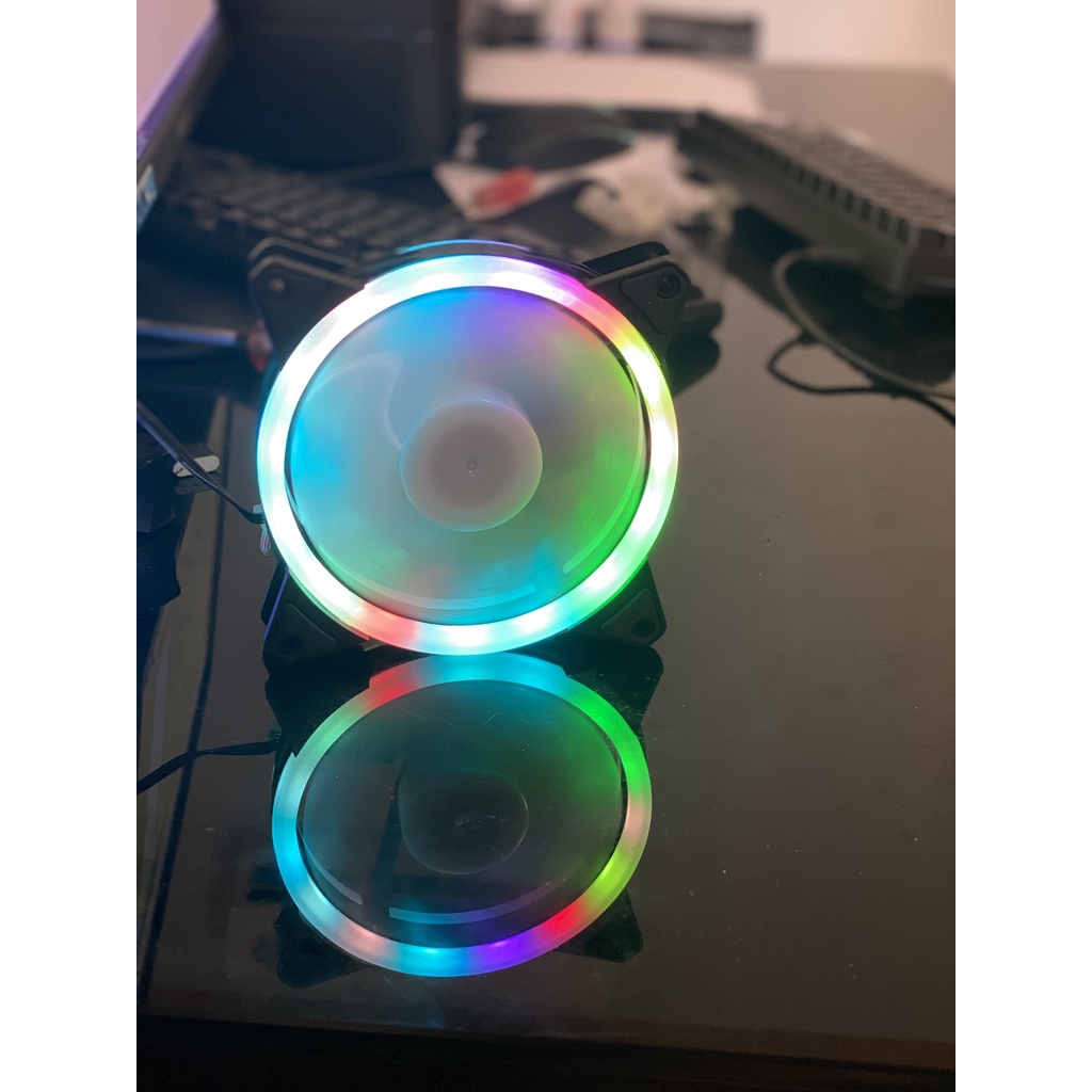 Quạt tản nhiệt Fan led RGB case 12cm Không dùng Hub