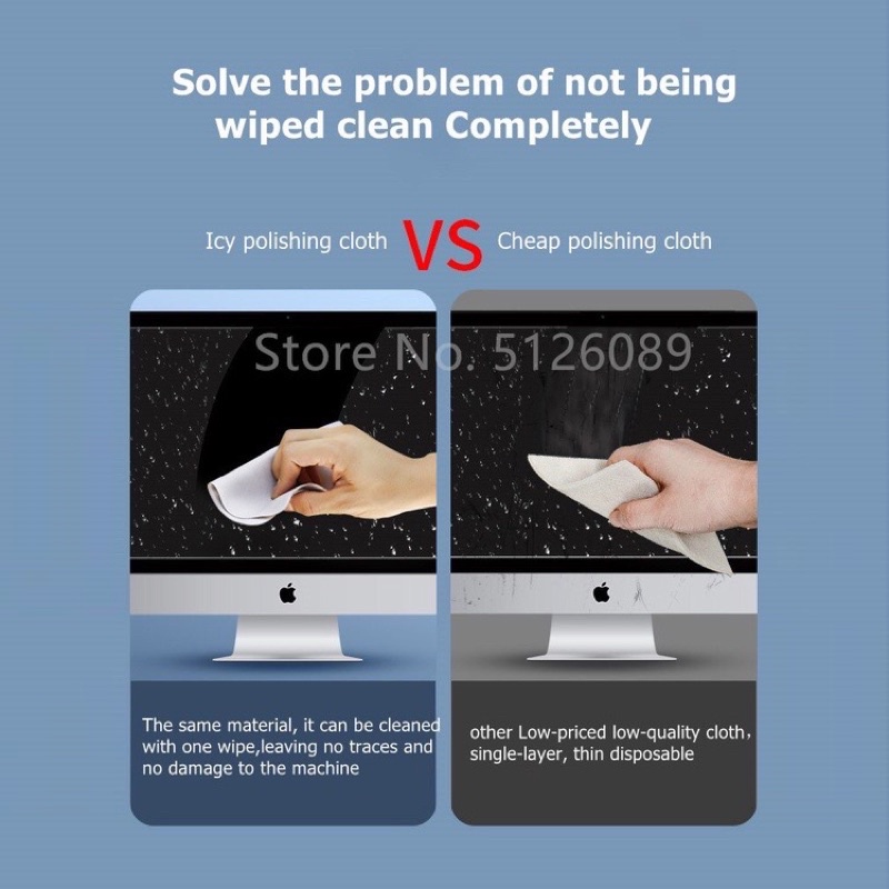 Khăn Apple đánh bóng màn hình Apple Polishing Cloth , chất liệu vải Microfiber