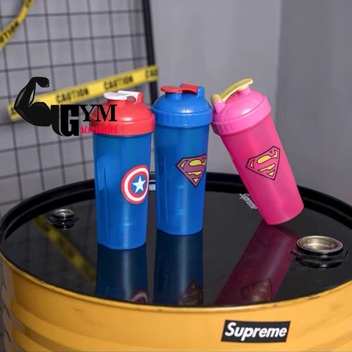 Bình nước thể thao shake bottle Super Hero