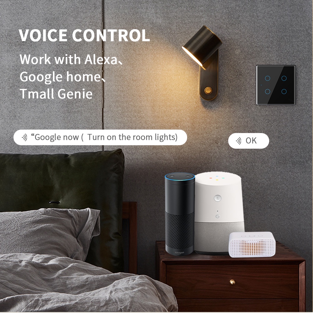 Công Tắc Điều Khiển Tường wifi Thông Minh 110-250V