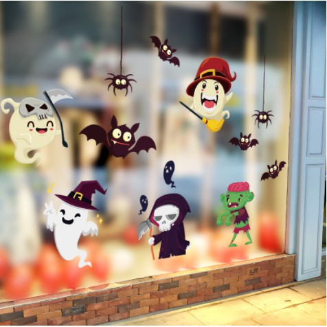 Decal trang trí tường Halloween - Lễ hội hóa trang vui vẻ