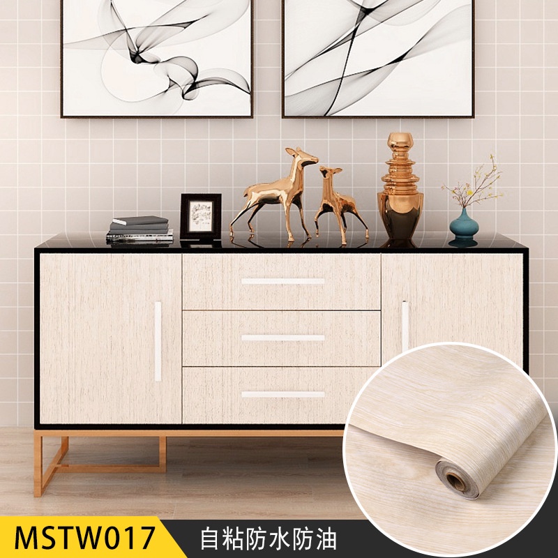 Giấy Dán Tường Giả Gỗ Tự Dính Chống Ẩm Chống Nước Trang Trí Phòng Ngủ/Tủ Quần Áo/Đồ Nội Thất Cũ W