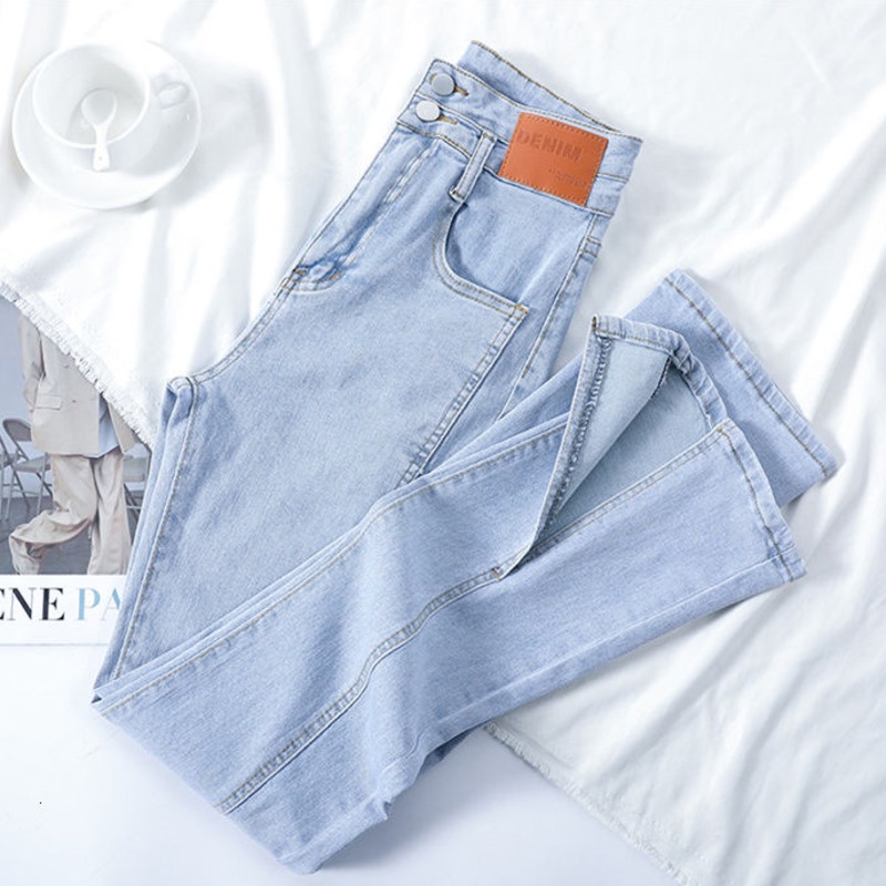 Quần Jeans Ống Loe Xẻ Tà Lưng Cao Ống Loe Thời Trang 11212