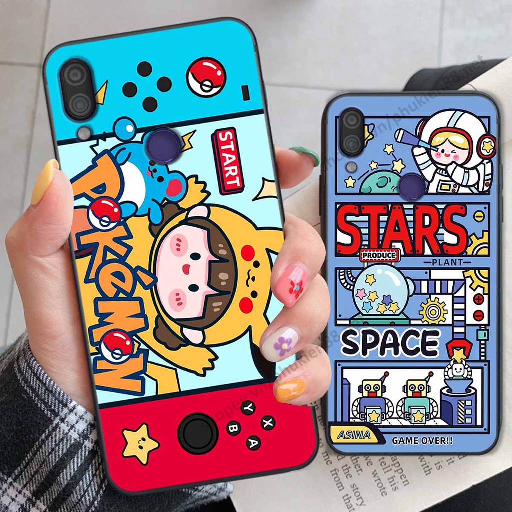 Ốp lưng Xiaomi Redmi Note 7 hình phi hành gia, roro jump, điện tử dễ thương - Giá rẻ tốt nhất