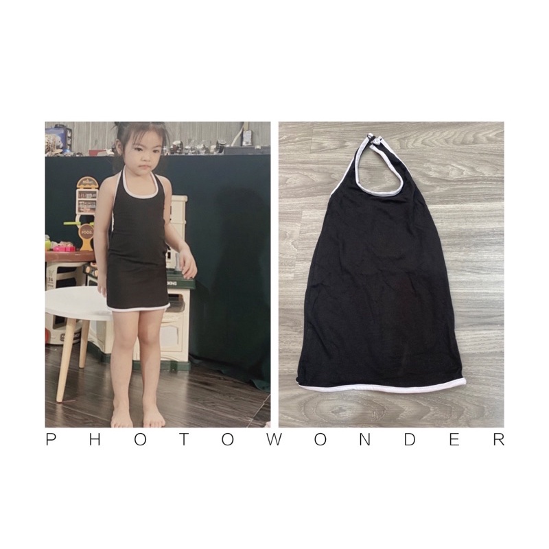 Đầm body yếm cho bé gái